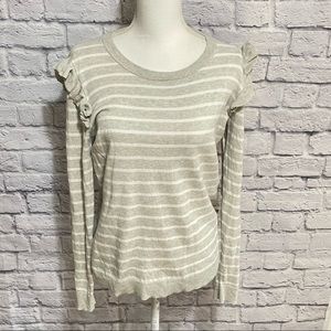 J.Crew Factory Ruffle-Shoulder Sweater